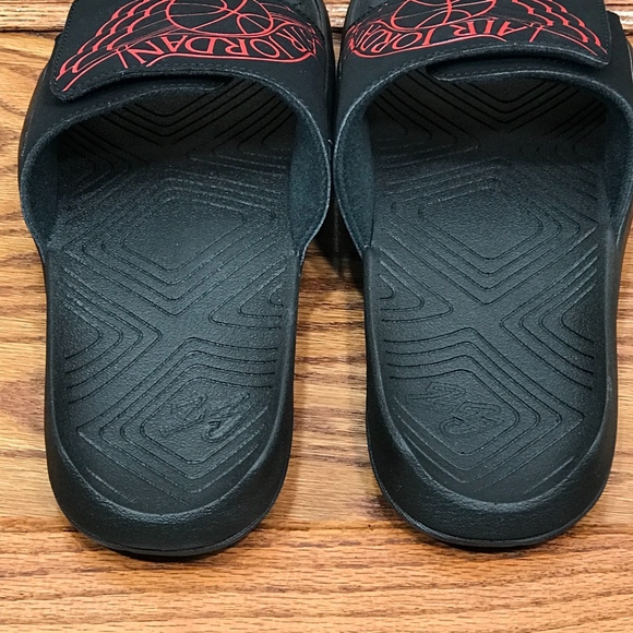 Jordan Hydro 7 Black University Red Rouge Slides - Picture 5 of 7